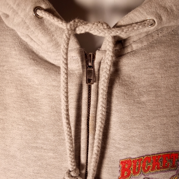 Hoodie Zip-up Fleece Jacket Light Gray - Picture 5 of 8